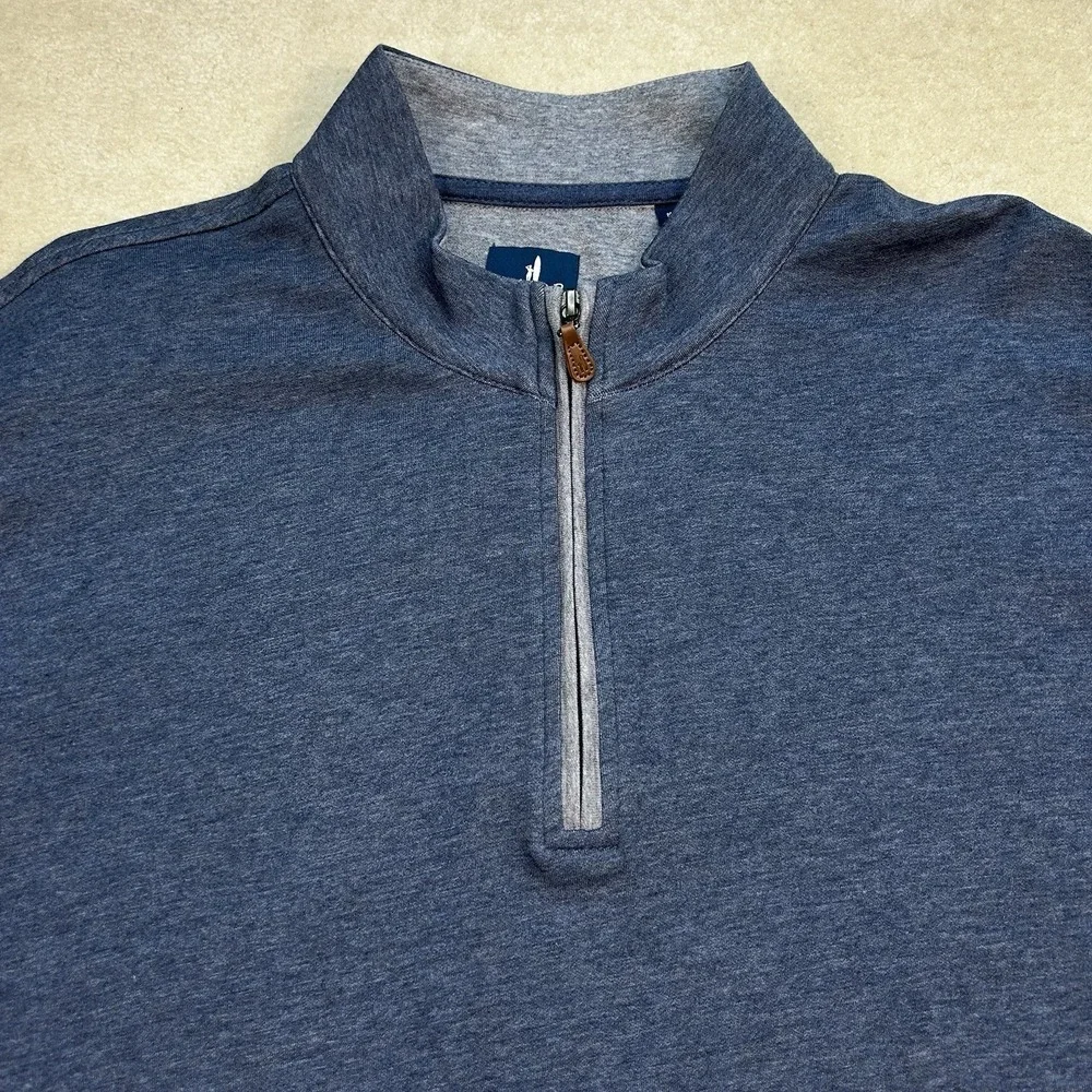 Johnnie-O Sully 1/4 Zip Pullover Sweater Men's XXL Double Knit Longsleeve Helios
